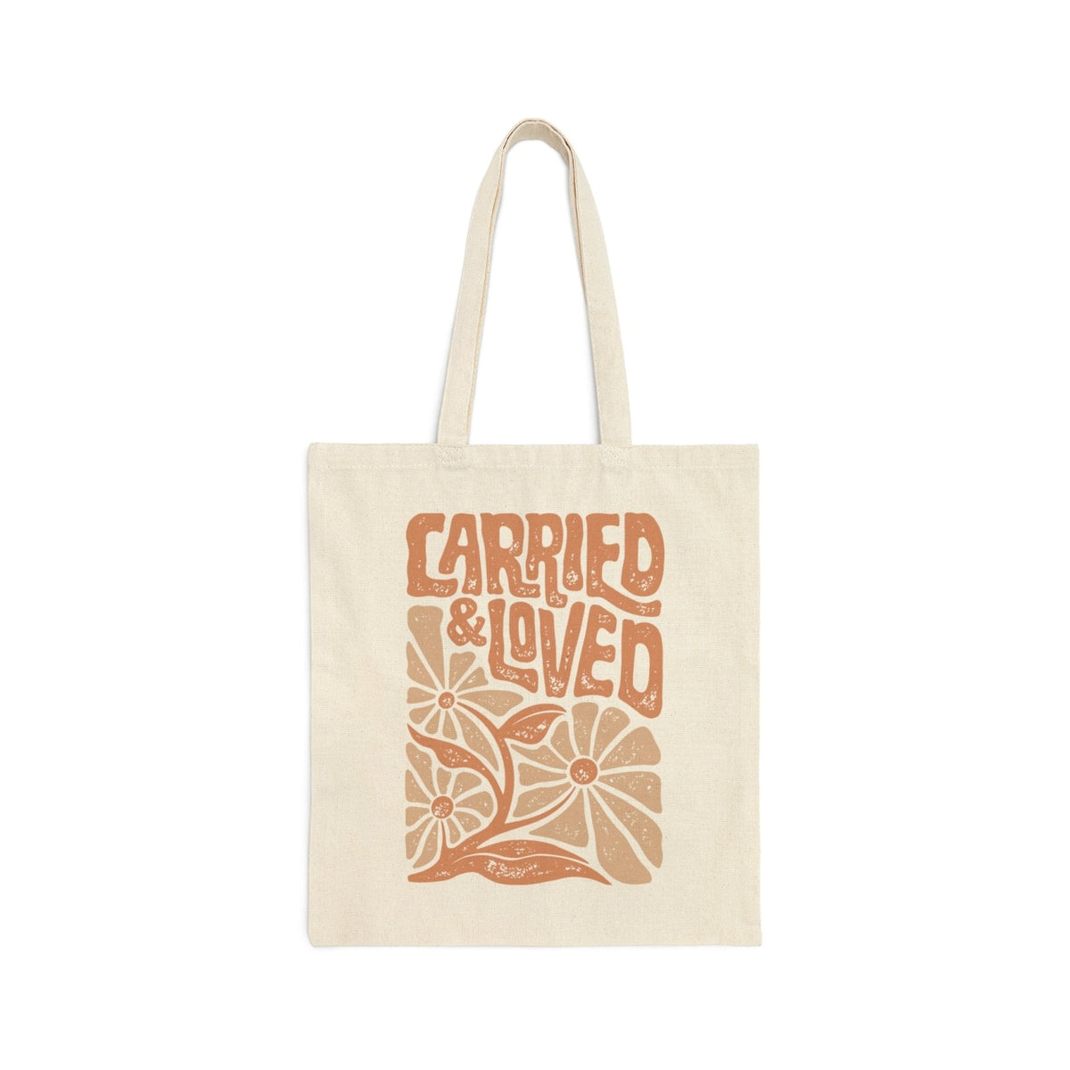 Cotton Canvas Tote Bag - Carried &amp; Loved - Due To Joy - Baby Loss Resources and Miscarriage Gifts