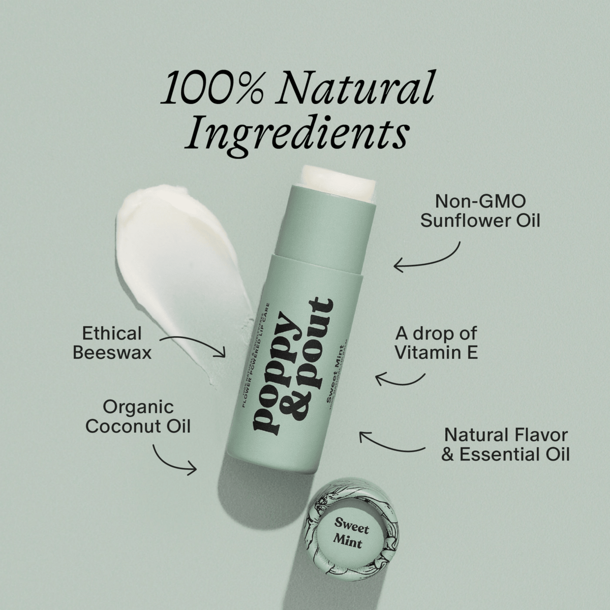 Sweet Mint Lip Balm - Poppy & Pout - Due To Joy - Baby Loss Resources and Miscarriage Gifts