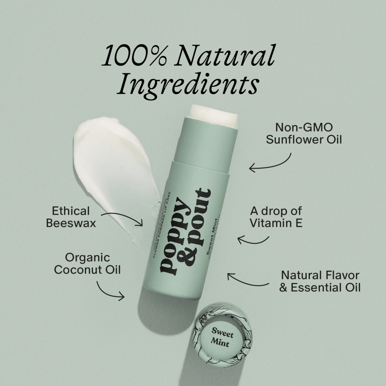 Sweet Mint Lip Balm - Poppy & Pout - Due To Joy - Baby Loss Resources and Miscarriage Gifts