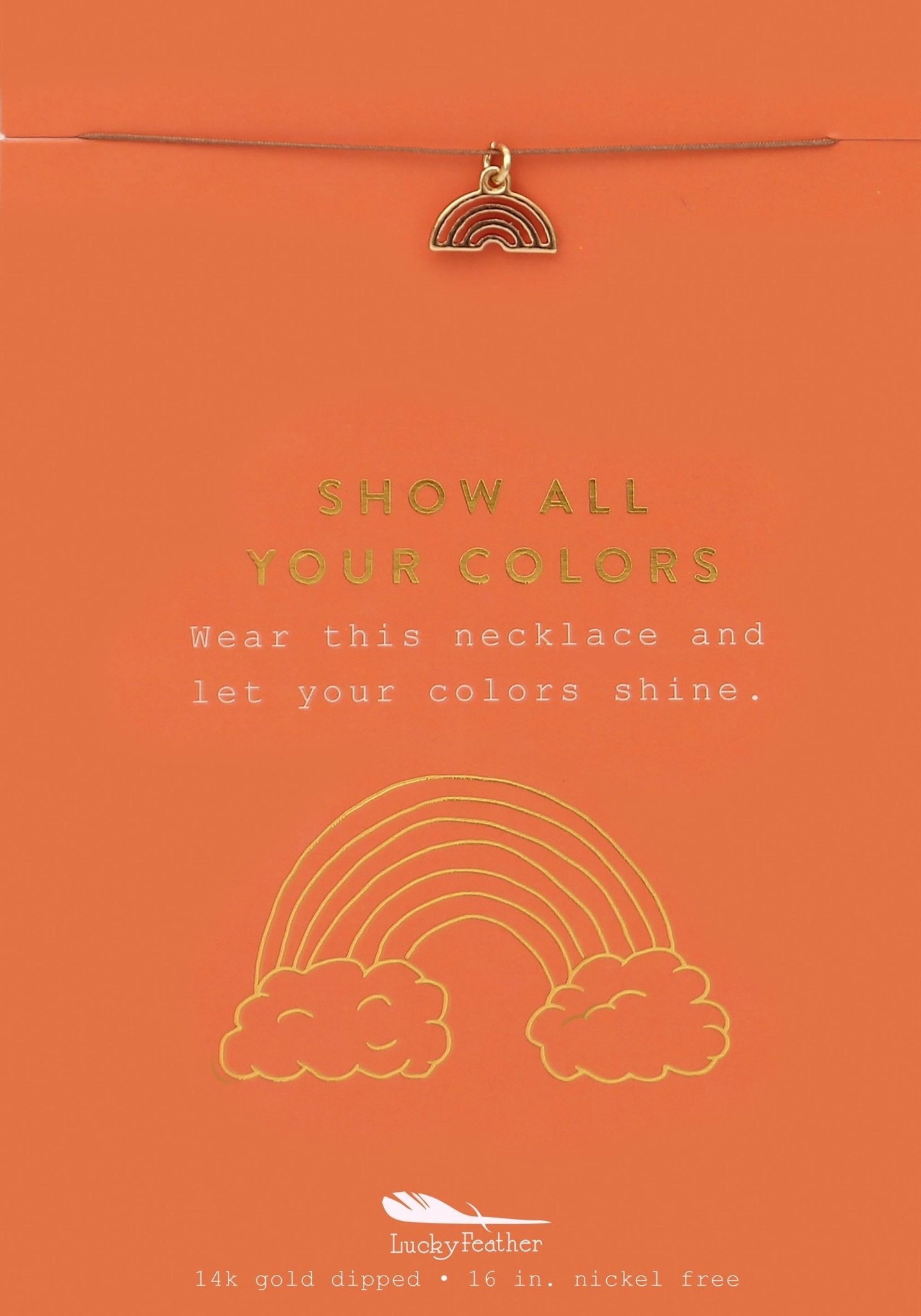 Gold Rainbow Necklace - Due To Joy