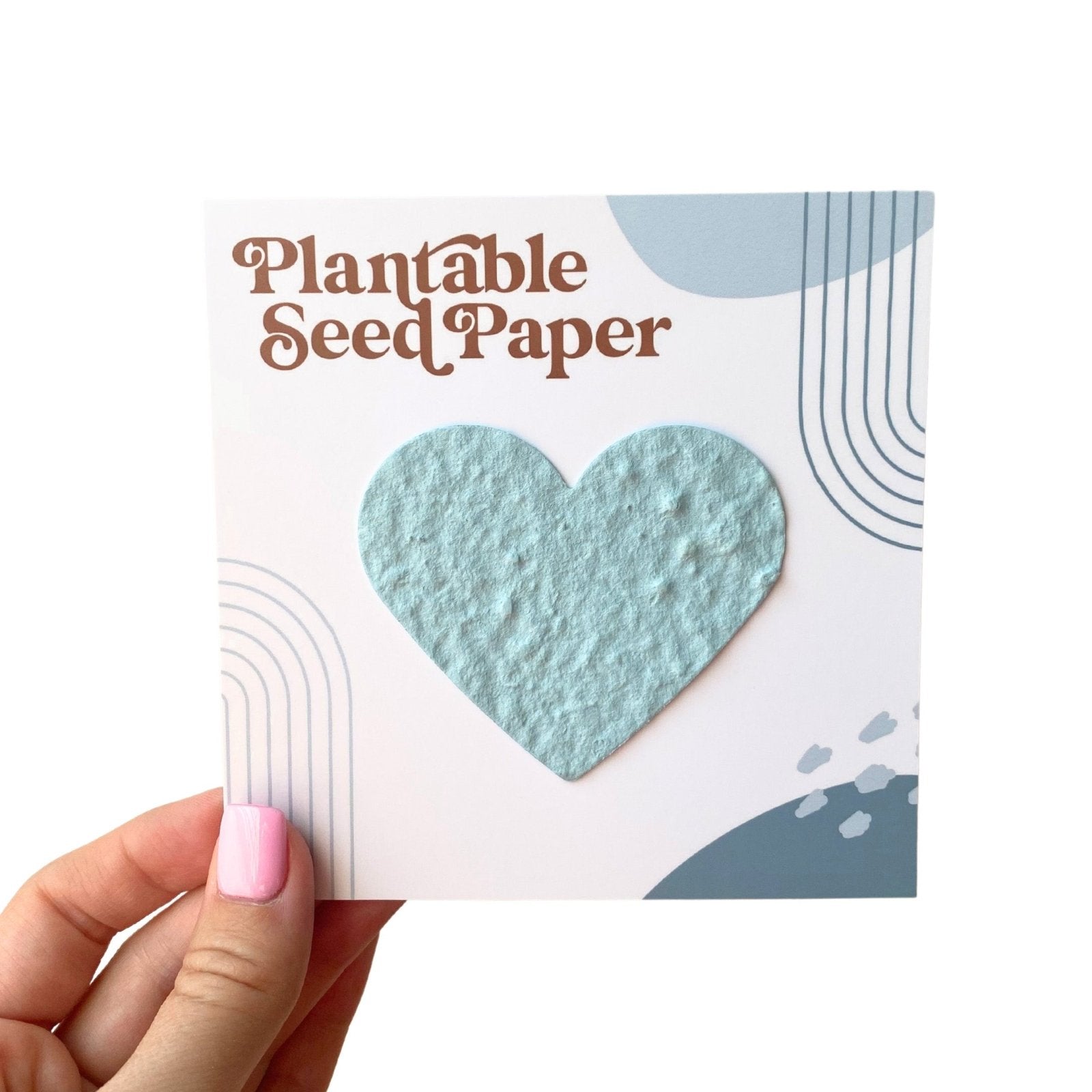 Plantable Seed Heart Card- Blue - Due To Joy - Baby Loss Resources and Miscarriage Gifts